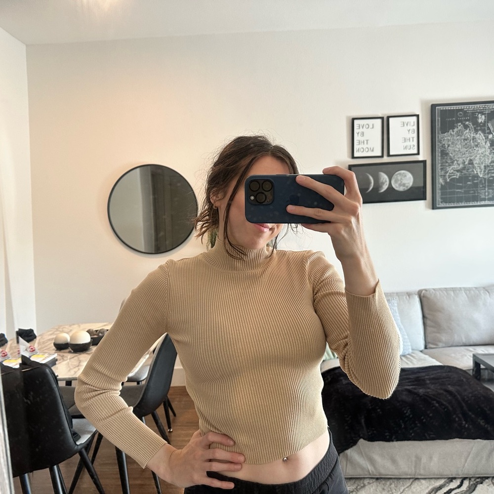 Divided Tan Longsleeve Top